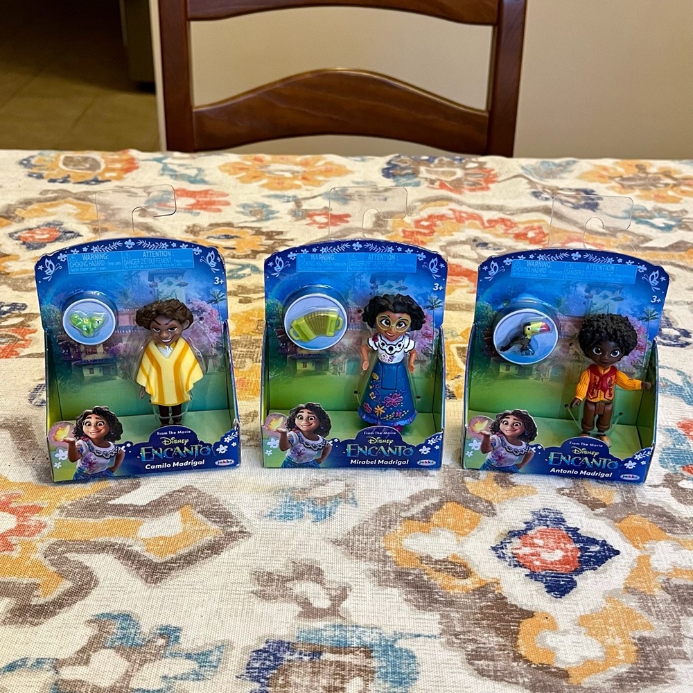 Disney Encanto 3” Figures (Camilo Madrigal, Mirabel Madrigal & Antonio Madrigal)